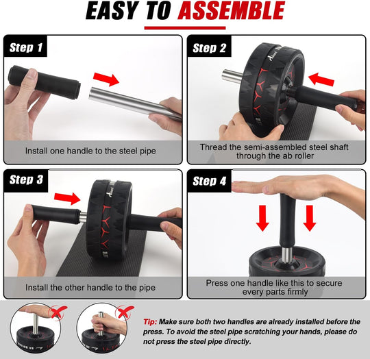 Dual-Wheel Ab Roller – Core Strength Trainer for Full Body