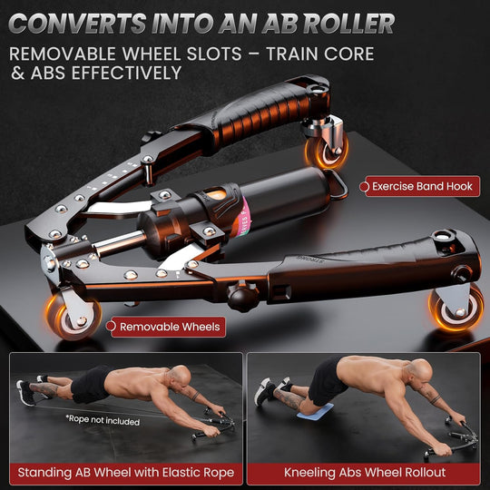 3-in-1 Hydraulic Twister Arm Trainer – Adjustable 22–440 lbs Chest Expander