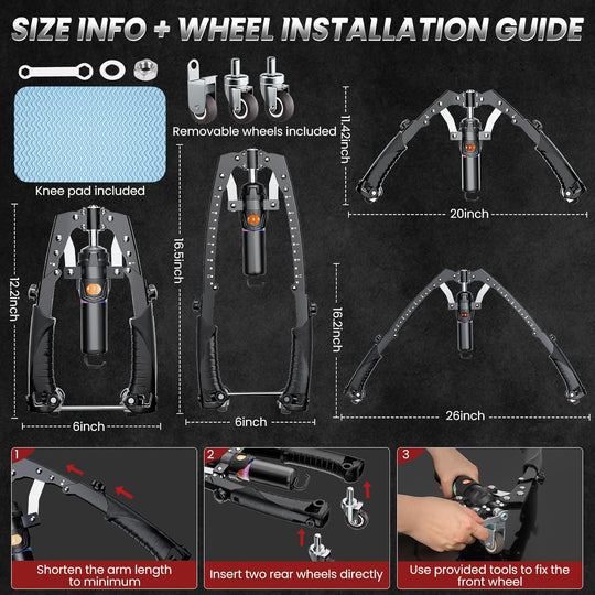 3-in-1 Hydraulic Twister Arm Trainer – Adjustable 22–440 lbs Chest Expander