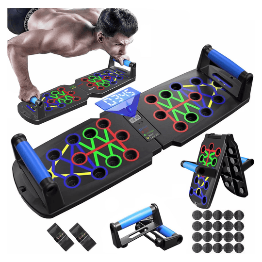 Thrive On™ Strength Board – Adjustable Foldable Push Up Trainer with Built-In Rep Counter